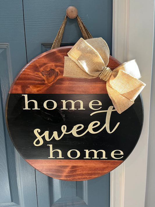 Home Sweet Home Wooden Door Hanger